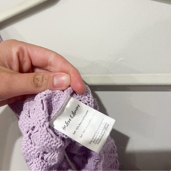 For Love and Lemons Charlotte Bralette Top in Purple - Picture 7 of 7